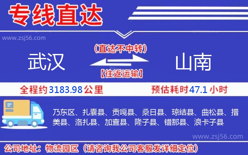 武漢到山南物流公司